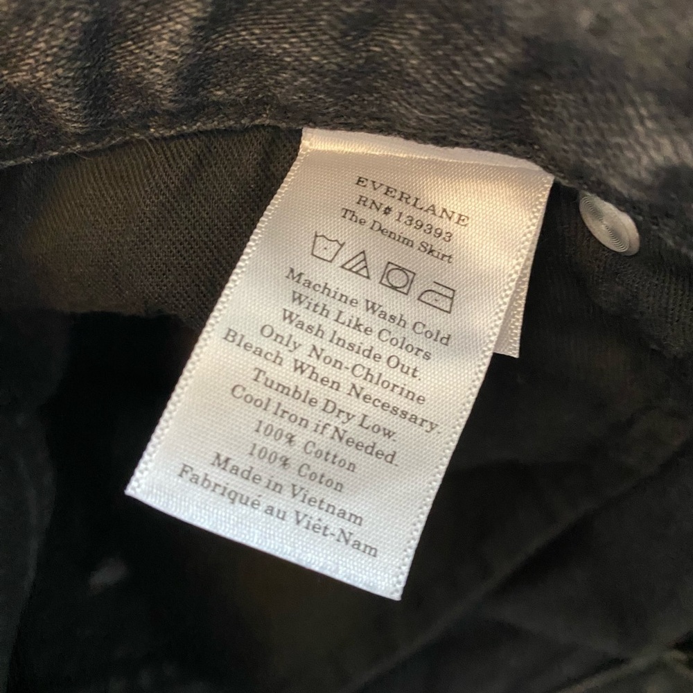 Everlane Black Denim Midi Skirt - Picture 8 of 11
